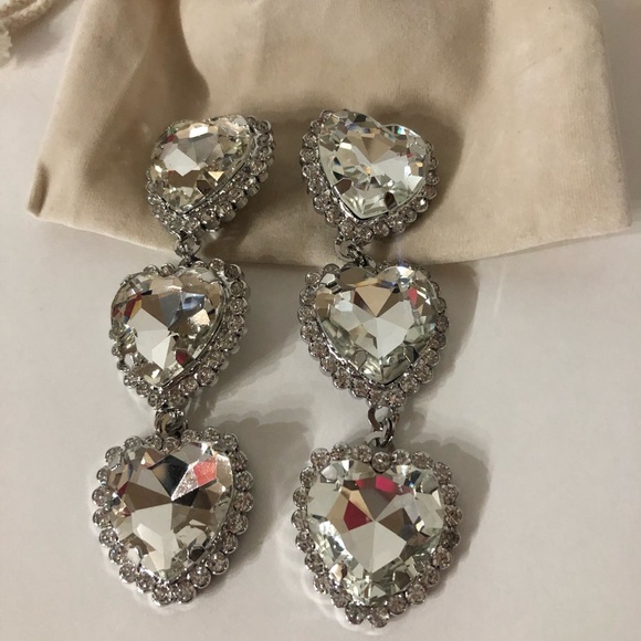 Alessandra rich hearts drop crystal earrings NEW - Picture 6 of 7